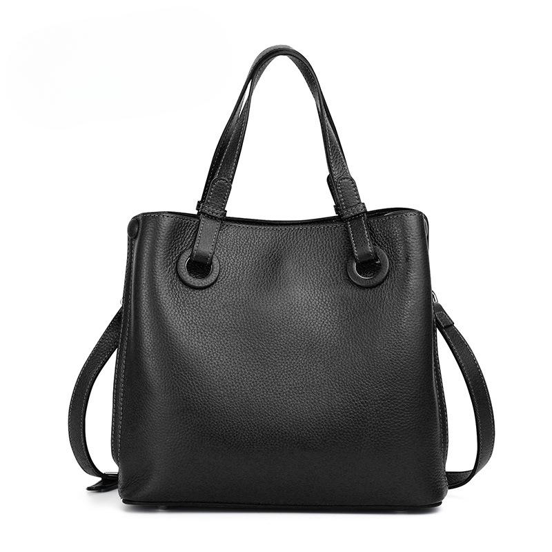 New Trendy Bucket Bag for Women's Crossbody Bag Soft Leather Large Capacity Hand-held Texture Fashionable Shoulder Bag