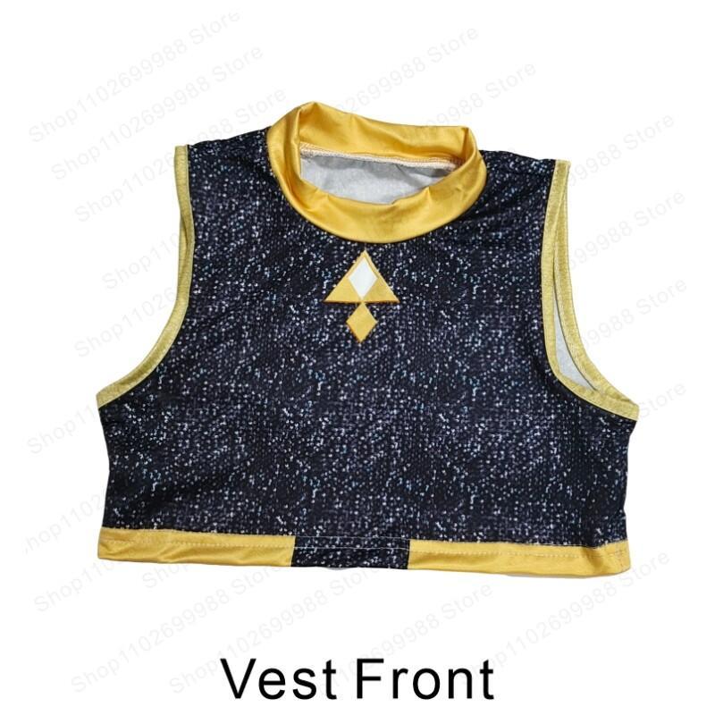 2025 Film Dämon K Pop Zoey Cosplay Kostüm für Mädchen Halloween Karneval Weiß Jägerjacke Weste Rock Dreiteiliges Uniformset