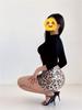 Leopard Print High Neck T-shirt & Half Skirt Set - Summer 2026 Collection for Women: Spicy, Sexy, High Waist, Slimming Fit.