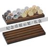Cross-Border Commemorative Coin Display Stand - Single-Layer Flat Pine Wood Burnt Finish for Coin Display & Authentication.