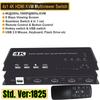 KVM HDMI 4x1 Multiviewer Switch 4K HDMI KVM 4 in 1 Out Seamless Quad Multi-viewer Video Cutting Segmentati Switcher for 4 PC