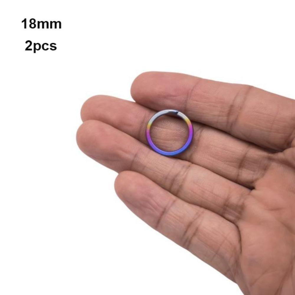 2pcs Multisizes Titanium Alloy EDC Key Chain Portable Key Holder  Camping Travel Hanging Tool