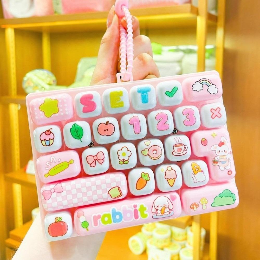 Cartoon Mechanical Keyboard Toy Hanging Keycap Clicker Toy Cute Bag Pendant  Bag Charm
