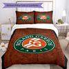 3pcs Roland Garros Bedding Set Duvet Cover Closure Includes 1 Duvet Cover & 2 Pillowcases, Soft and Comfortable for All Seasons.