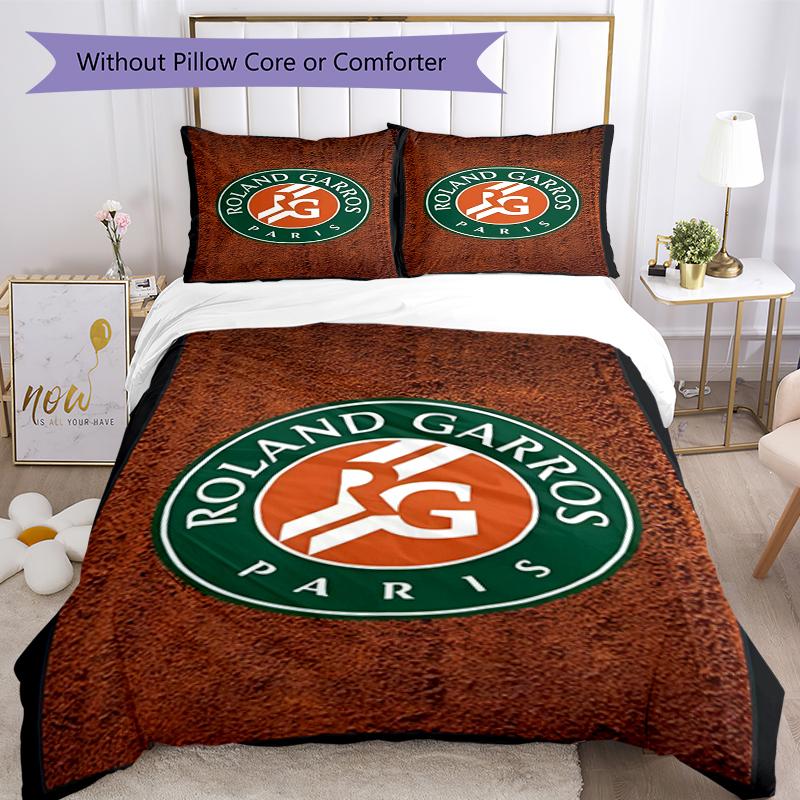 3pcs Roland Garros Bedding Set Duvet Cover Closure Includes 1 Duvet Cover & 2 Pillowcases, Soft and Comfortable for All Seasons.