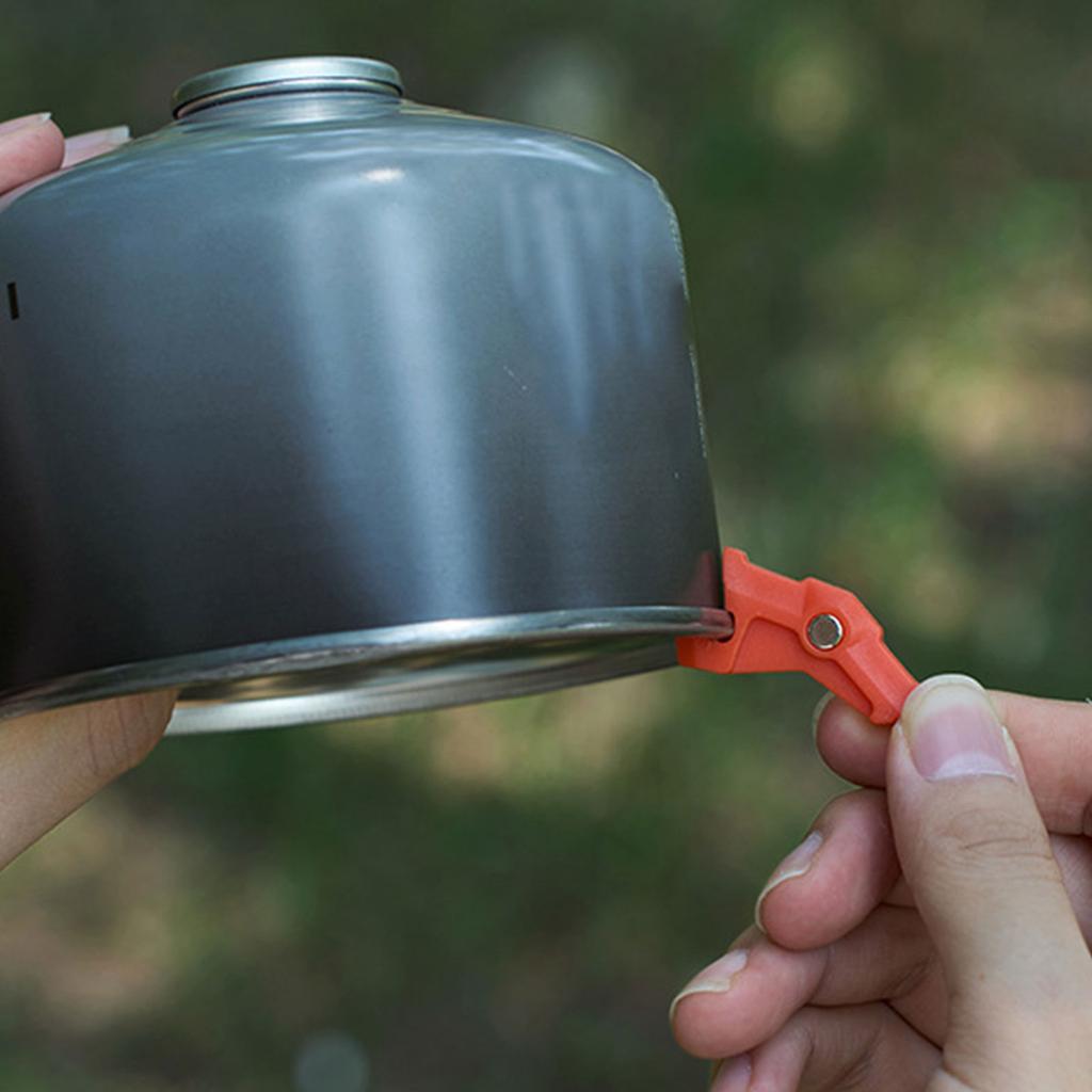 6Pcs Magnetic Tripod Gas Tanks Bracket Canister Stabilizer Gas Tanks Bracket Bottle Shelf Stand for Backpacking Cooking