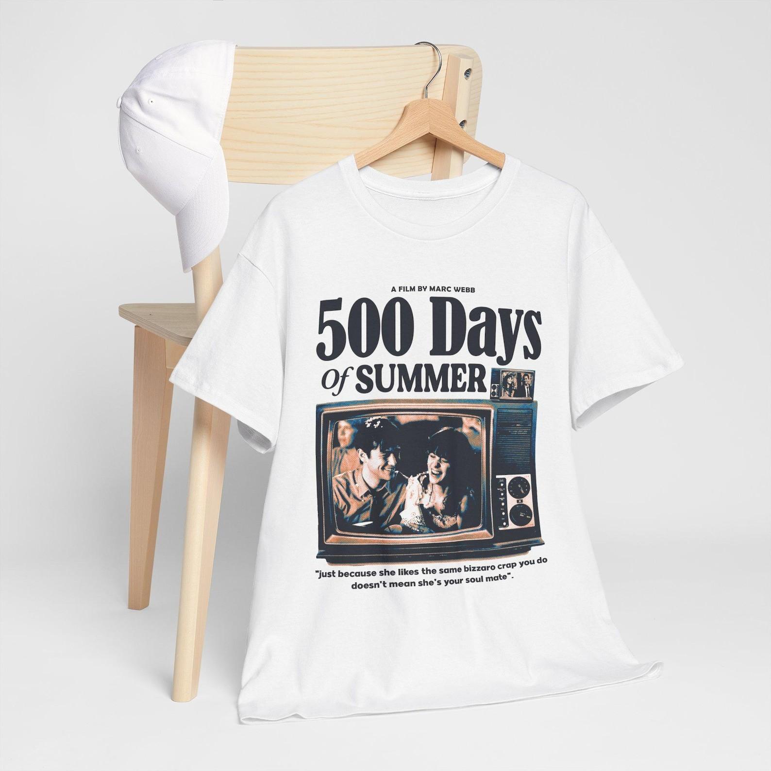 500 Days of Summer Film T-Shirt, Indie Romance 2009 Movie Tee M