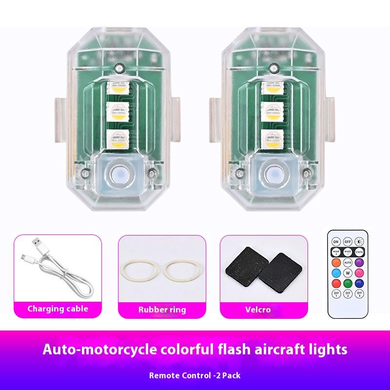 Motorcycle Anti-collision Warning Light Flashing LED Car Strobe Light Waterproof Wireless Remote Control for Cars and Motorcycle