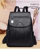 Women's 2023 Soft Lambskin Backpack – Versatile Double Shoulder Bag with Large Capacity, Stylish for College Students and Casual Use.