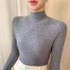 Soft Knit Seamless Women's Sweater, Skin-Friendly, Semi-High Neck, Perfect Base Layer for Autumn/Winter.