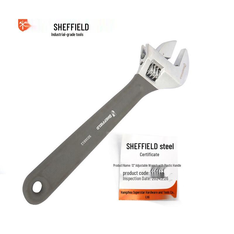 SHEFFIELD 12-inch Industrial Adjustable Wrench 12 inch