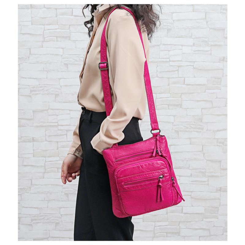 Women's Mobile Bag Street Trend Soft Fashion Crossbody One Shoulder Water Wash Women's Small Bag
