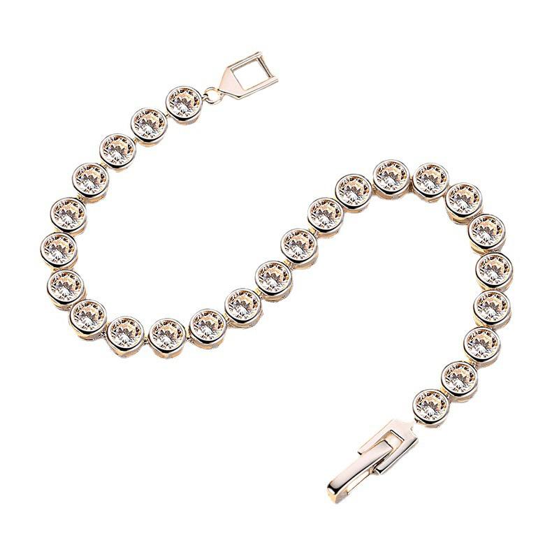 S925 Sterling Silber Rundes Armband für Frauen, Koreanischer Stil Modischer Diamant Bubble Armband Schmuck