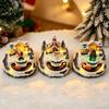 Luminous Christmas Snow Scene Train Ornament with Rotating Cabin Music Box