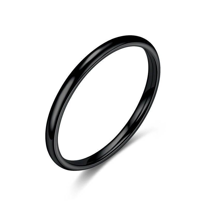 Einfache 2/4/6mm Edelstahl Eheringe Goldfarben Glatt Damen Herren Partnerring Schmuck