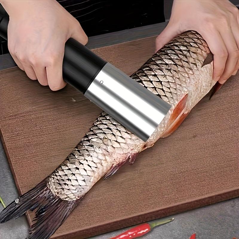 Portable Electric Fish Scale Remover,Stainless Steel,USB Rechargeable, Efficient Fish Scale Remover, Suitable for Seafood, Kitchen Essential