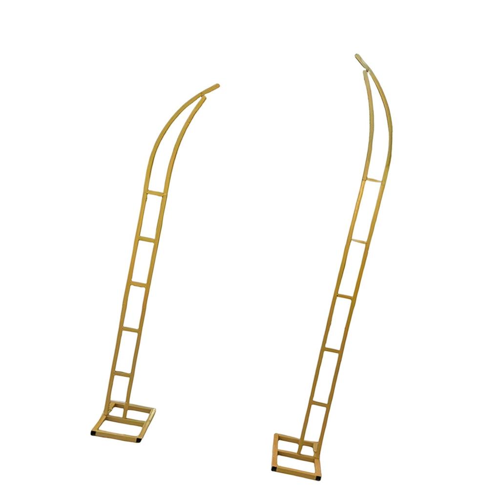 2 Pieces 5.9ft & 6.9ft Metal Wedding Arch Multifunctional Backdrop Stand