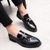 Fashion Men Leather Driving Shoes tassel Black Blue Slip On loafers spring Summer Men Leather moccasins outdoor club pary shoes men
