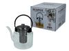 Glass Kettle with Strainer Jug for Brewing Tea Herbs Infuser