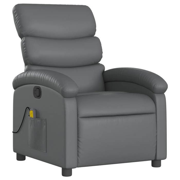VidaXL Fauteuil de Massage Inclinable, Chaise de Relaxation avec Dossier, Siège avec Repose-pied, Fauteuil TV de Salon, 371723