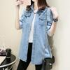 Versatile Slim Long Sleeve Denim Shirt for Women's Daily Wear