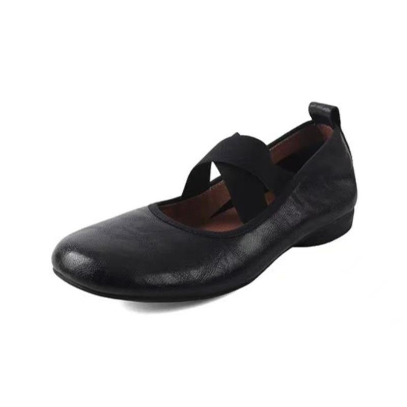 Fashion Fashion Flats Ballet Dance Shoes Shallow Leather Elegant Loafers Shoes 2025 Autumn New Designer Sneaker Dress Zapatillas Mujer