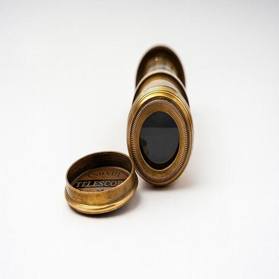 Handcrafted Brass Telescope 40.64 Cm High Magnification, Camouflage Finish Leather Cover Stargazing, Nautical, Outdoor