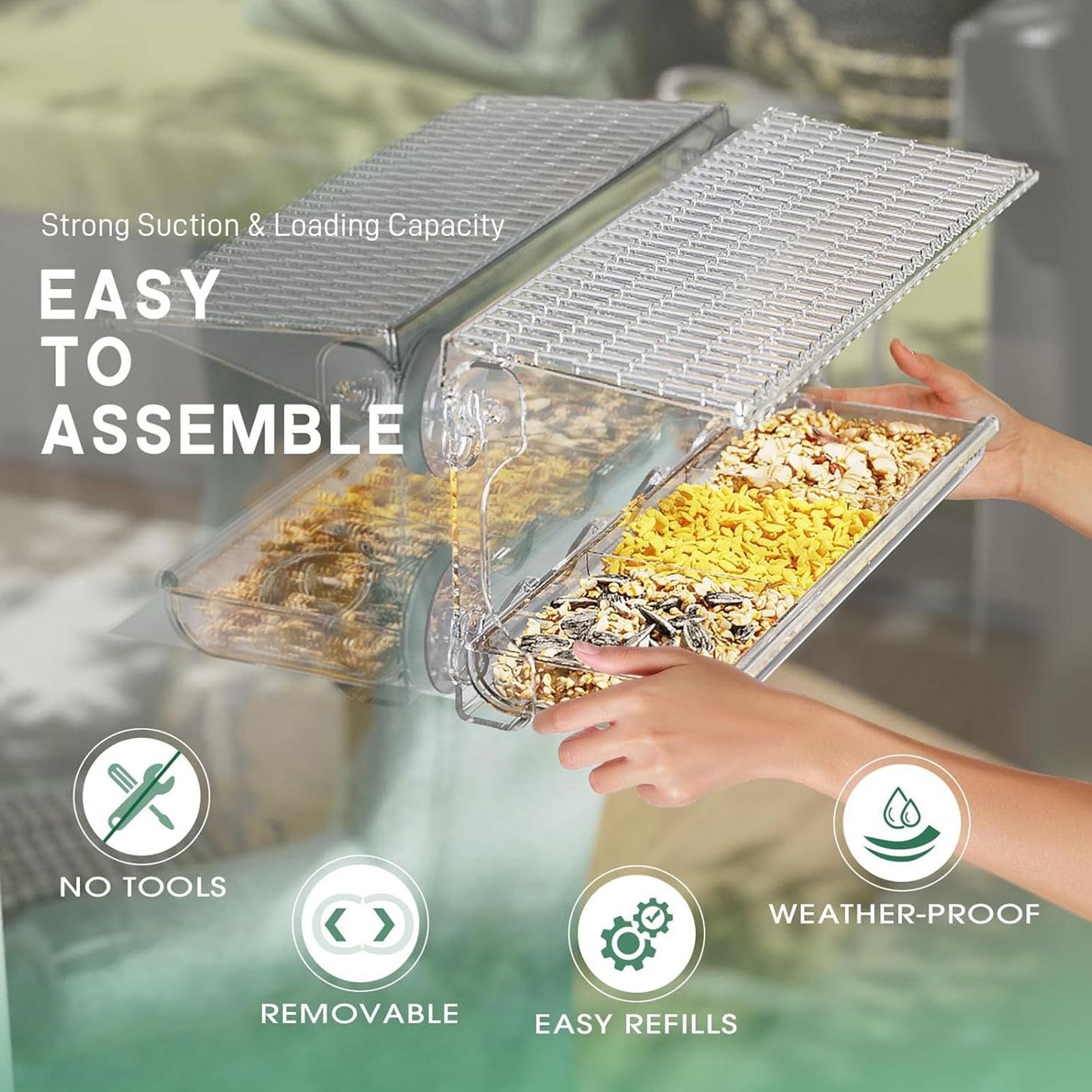 

Suction Cup Bird Feeder Window Weatherproof Clear Feeding Tool With Strong Suction Cup Yard Window Bird Feeder For Feeding Food CN