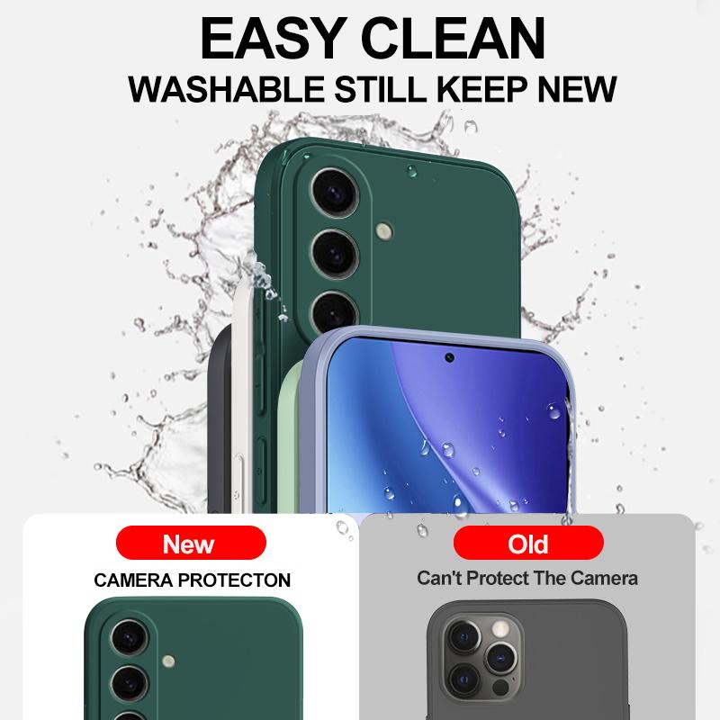 24 Ultra Plus S24Ultra Case Oringal Square Liquid Silicone Phone Case For Samsung Galaxy S24 S 24 Ultra Plus S24Ultra Soft Cover