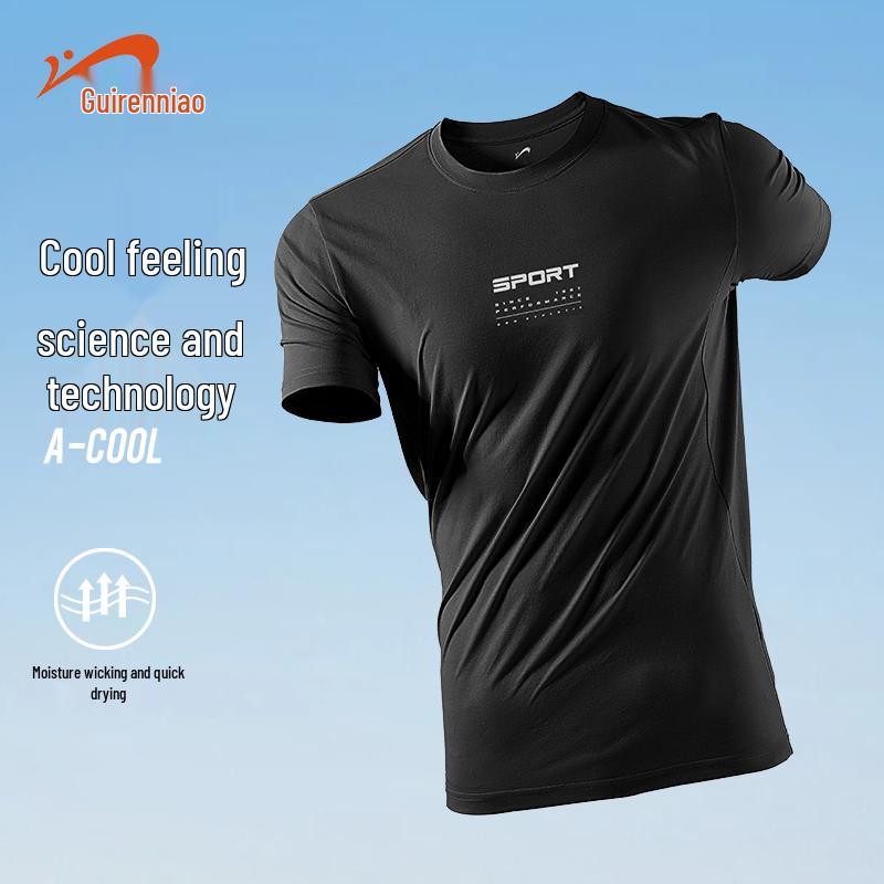 Guirenniao Men s Anti-Odor Quick-Dry Sports T-Shirt 3XL