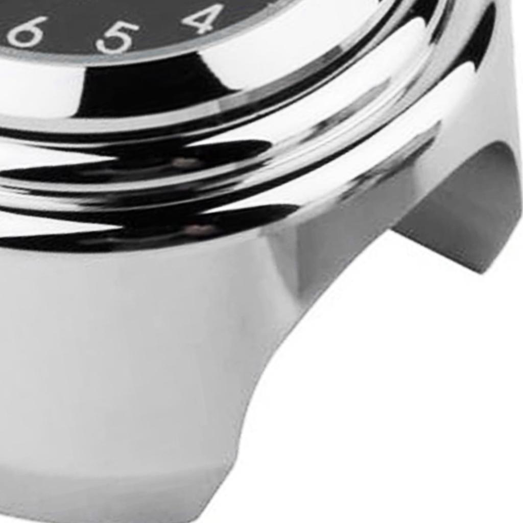 Motorcycle Handlebar Clock Chrome Plating Precise Time Waterproof Aluminium Alloy Handlebar Mount