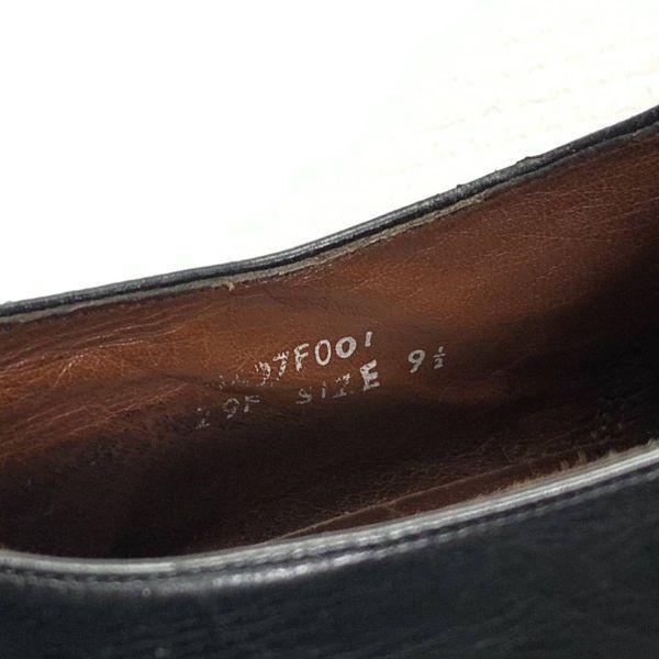 Vintage England Unknown Brand Wingtip Business Shoes Black 9.5 28.0(USED)