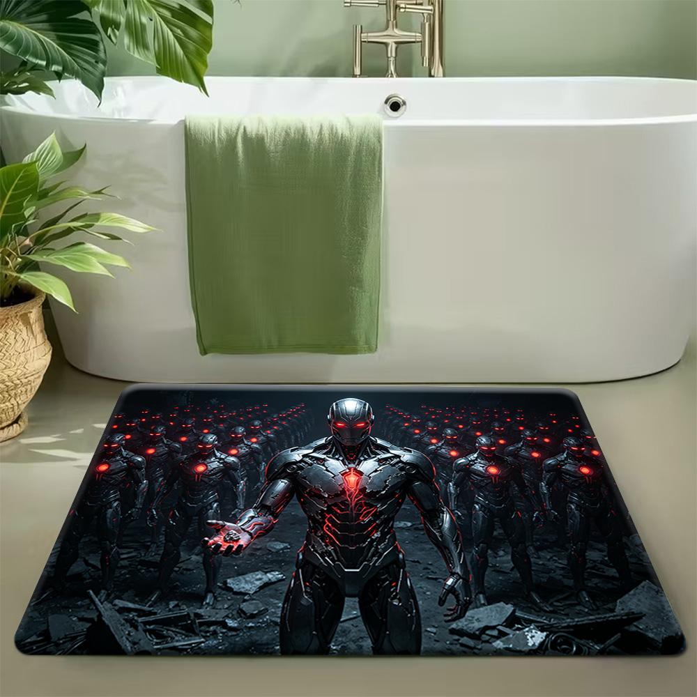 1pc Marvel Spider Man Themed Door Mat Non-Slip Floor Rug Perfect Gift for Valentine'S Day Birthdays And Multiple Holidays Suit