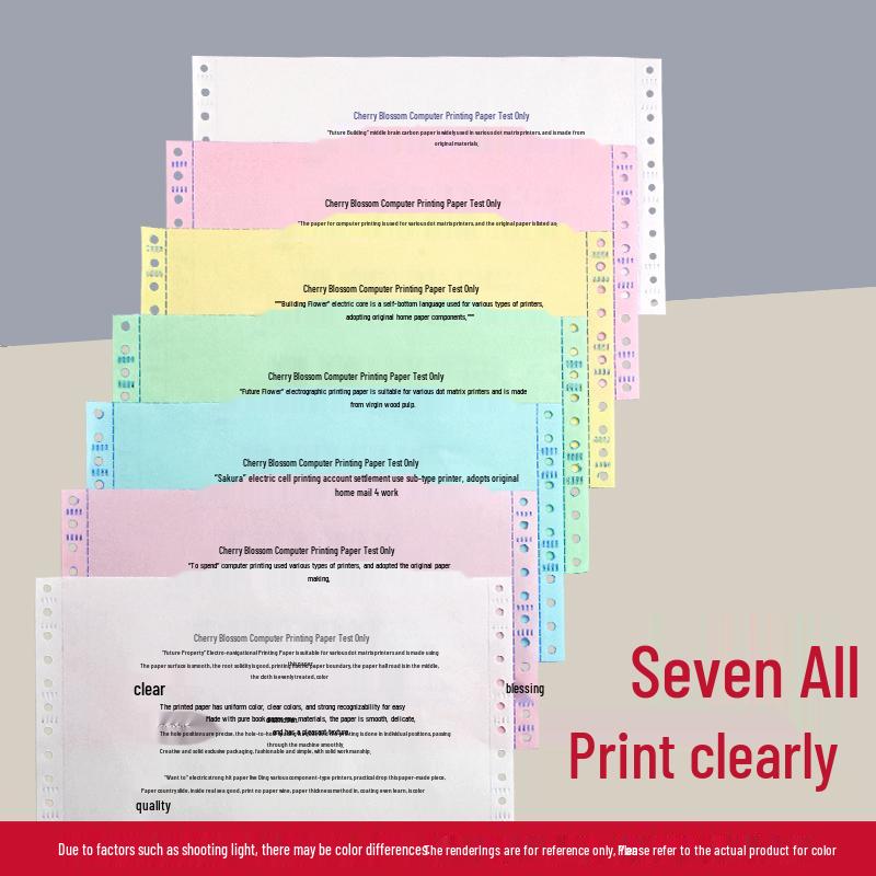 

Sakura Pinfeed Perforated Computer Paper 241: Two/Four-Part Print Paper 2-part 1/2 Cut (500 pages)