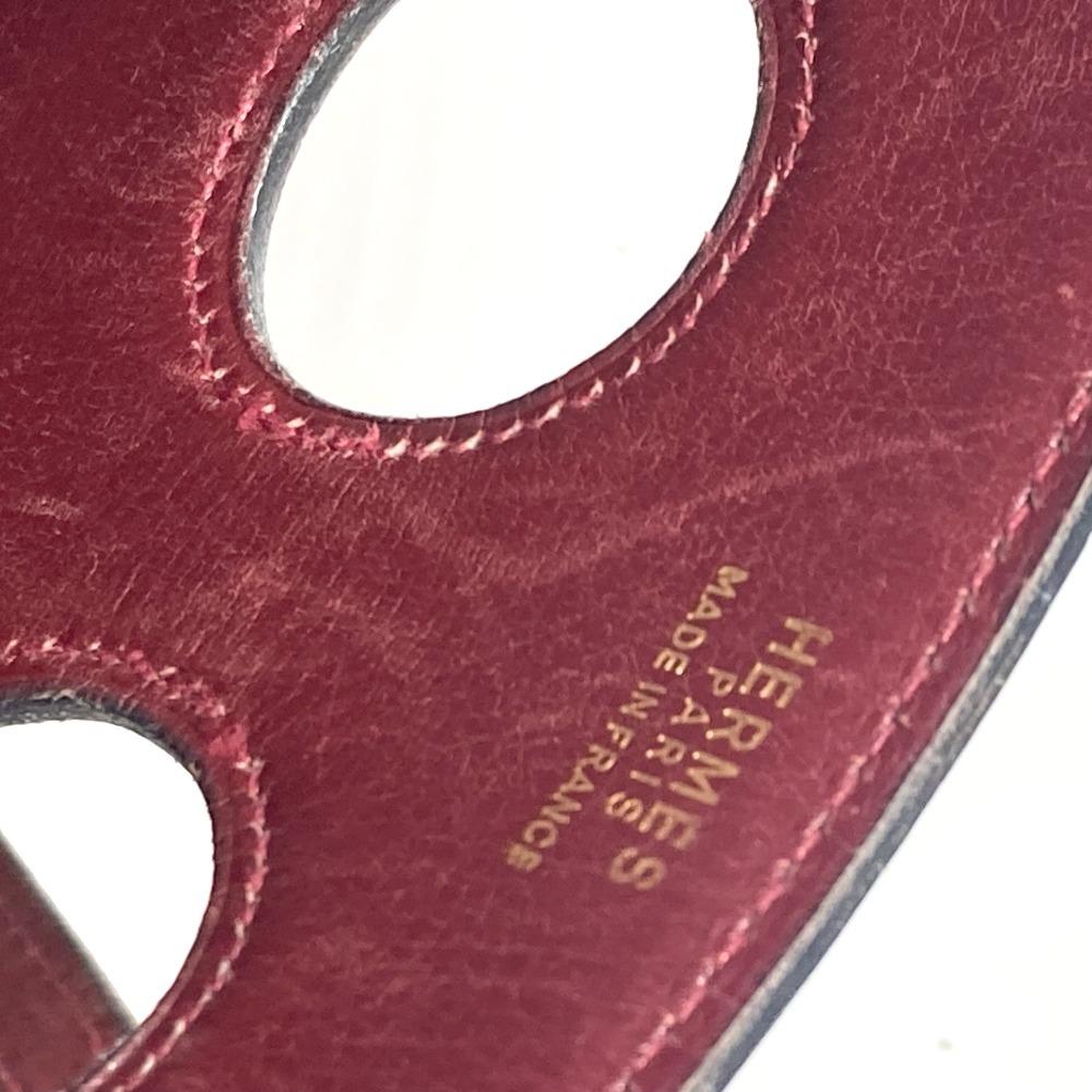 HERMES vintage Alix Crossbody Shoulder Bag Leather Bordeaux Based/GoldHardware