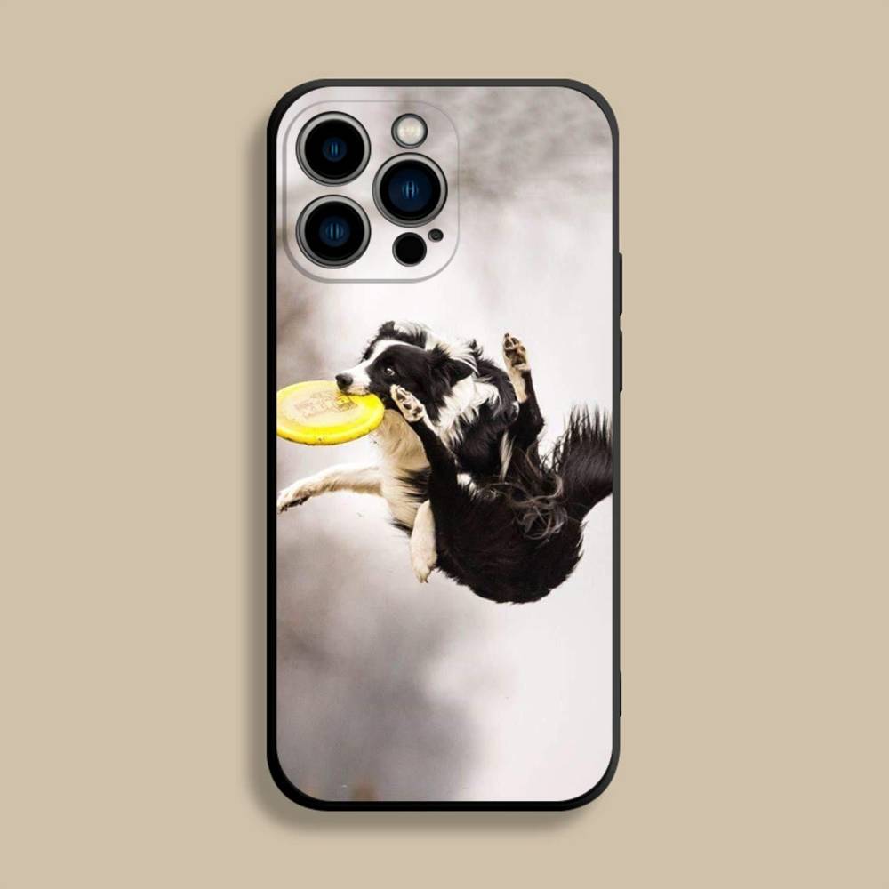 Border Collie Dog Phone Case For iPhone 17,16,15,14,13,12,Pro,Max,Plus,E,SE4,Air,Mini Black Soft Cover