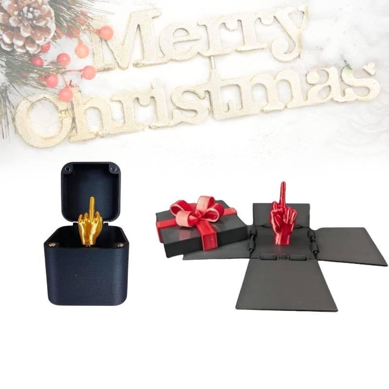 Unique And Creative Middle Finger In A Box Decorative Gift For Christmas Celebrations