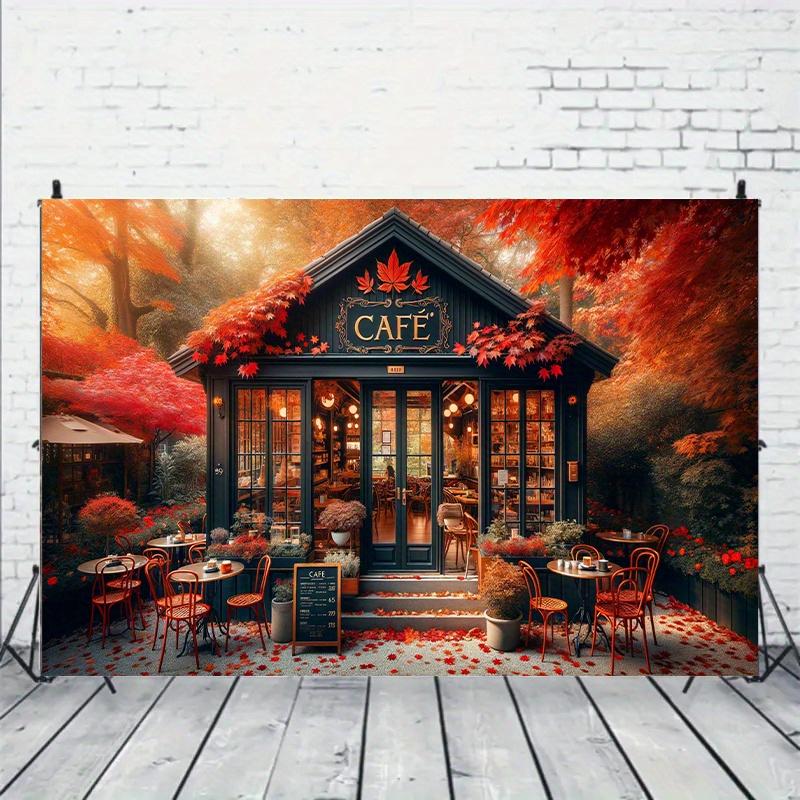 2D plane 1 piece of autumn maple leaf themed store suitable for birthday party decoration and photography