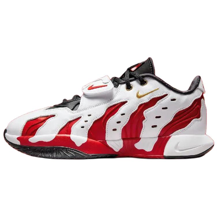 New Nike Lebron 21 Anti Slip Wear Resistant Low Top Basketball Shoes Men's White Red HV1222-100