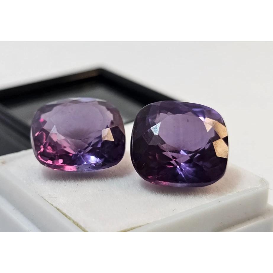 Natural Alexandrite Color Changing Cushion Cut 19+ Ct Pair Beautiful Gemstone