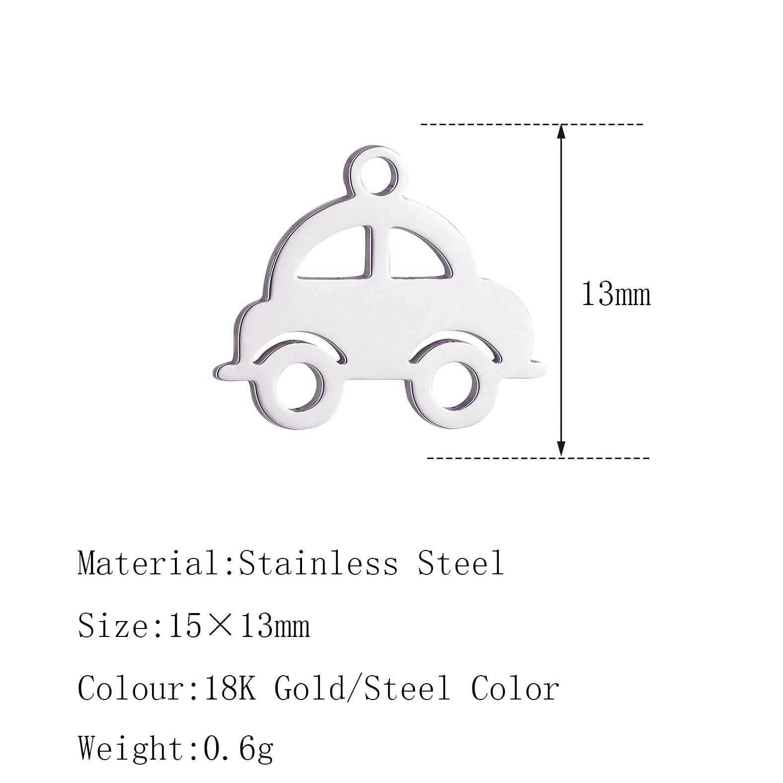 5Pcs Travel Heart Map/Airplane/Camera Charms for Jewelry Making Stainless Steel Pendant Handmade DIY Necklace Bracelet Accessory