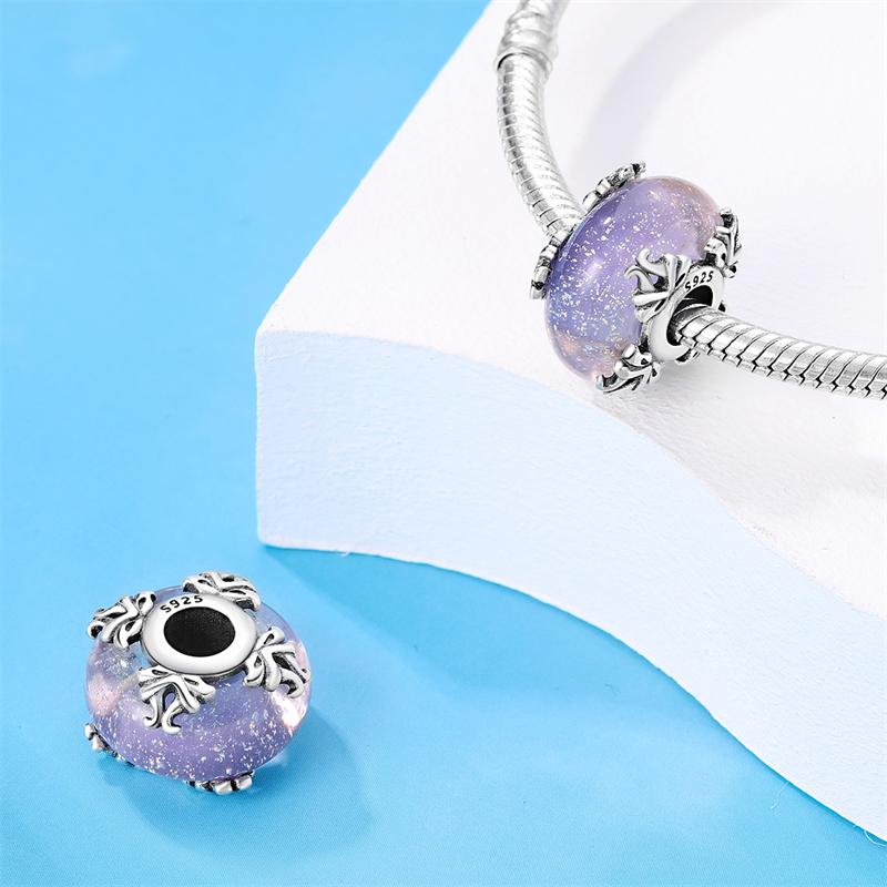 Classic Copper Colorful Butterfly Dolphin Luminous Glass Charms Beads Fit Original Bracelets Fine Diy Jewelry Gift