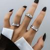 Vintage Distressed Butterfly Snake-shaped Ring Set - Multi-jointed Open-ended Set Ring Set