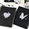 A5 Black Ins Style Creative Horizontal Line Coil Notebook Student Supplies