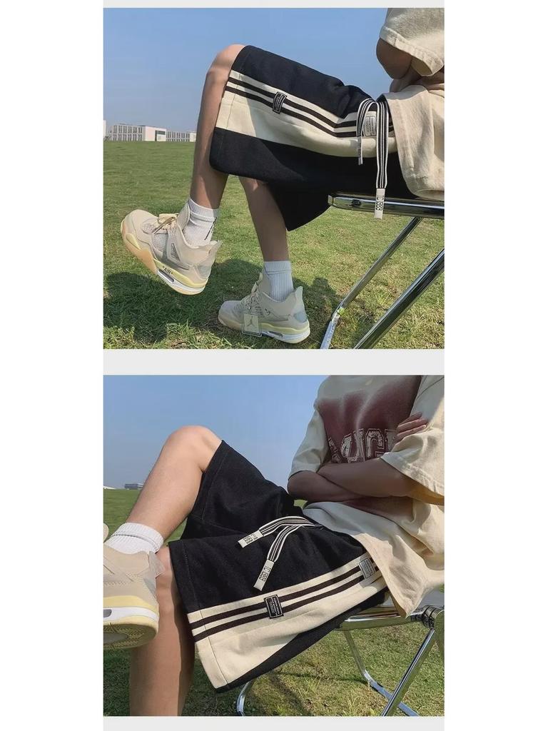 Men's Summer Fashion Loose Basketball Shorts - Casual Beach Sports Style for Teens