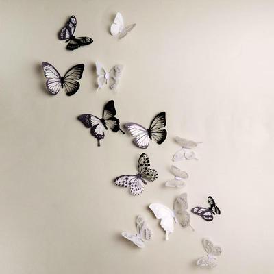 12PCS 3D Beautiful Butterfly Wall Sticker and Butterfly Wall Decor for Living Room Wall Decoration Wedding Gift