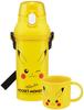 Skater Lunch Box Plastic Cup 200ml for Children Antibacterial Dishwasher Safe Made In Japan Pocket Monster Pikachu Face KE4AAG-A