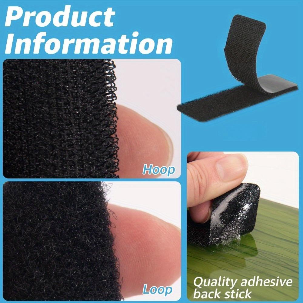 50 pairs of Strong Self-Adhesive, Black Non-Slip Straps, Removable Without Traces Or Damage,for Furniture And Office Sofa Use