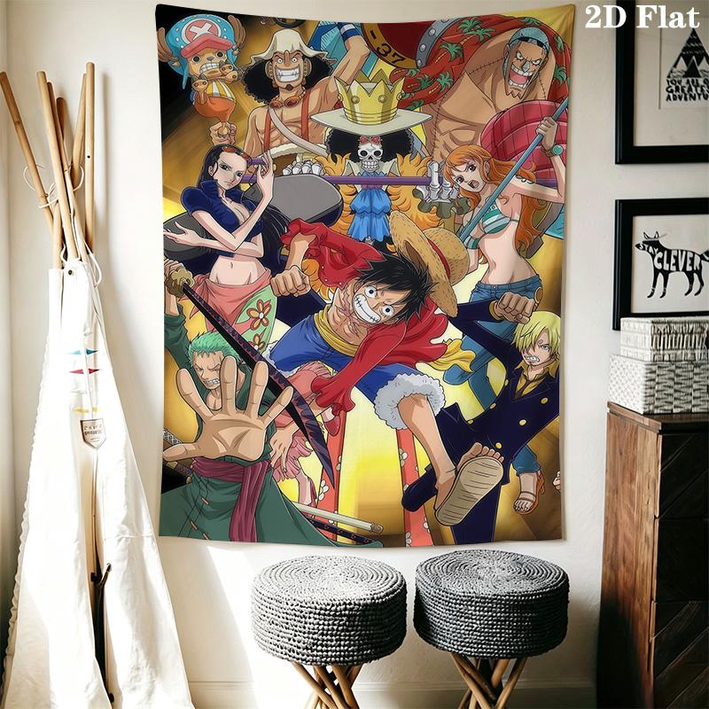 One Piece Tapestry Wall Tapestry Background Cloth Fashion Print Home Decor Soft Wall Covering Decoration