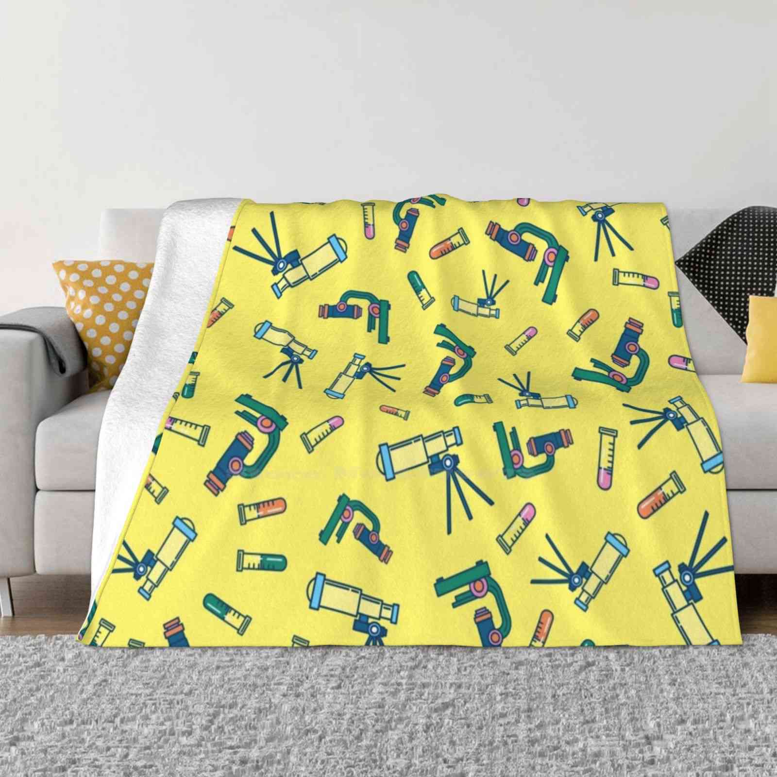 Bp 49 Science New Arrival Fashion Leisure Warm Flannel Blanket Science Repeat Pattern Vector 30x40in
